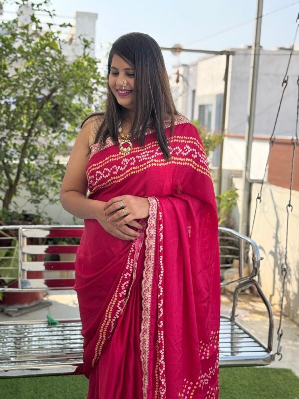 Elegant Handwoven Banarasi Silk Saree – Royal pink
